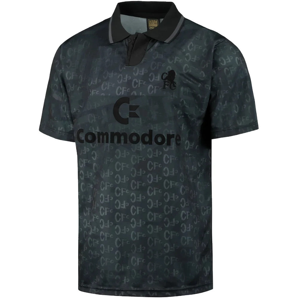 Chelsea 1992 Black Out Retro Football Shirt (Your Name)_3