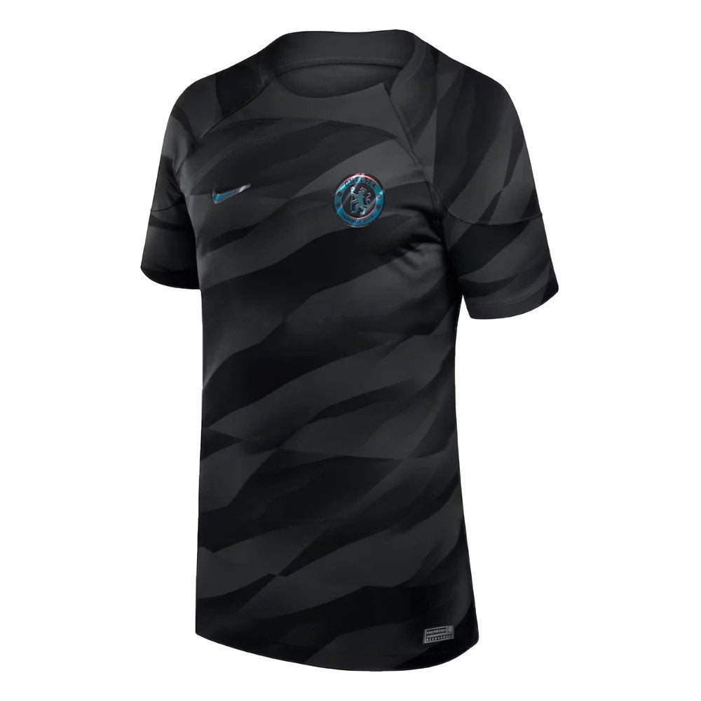 2023-2024 Chelsea Home Goalkeeper Shirt (Black) - Kids (Petrovic 28)_3