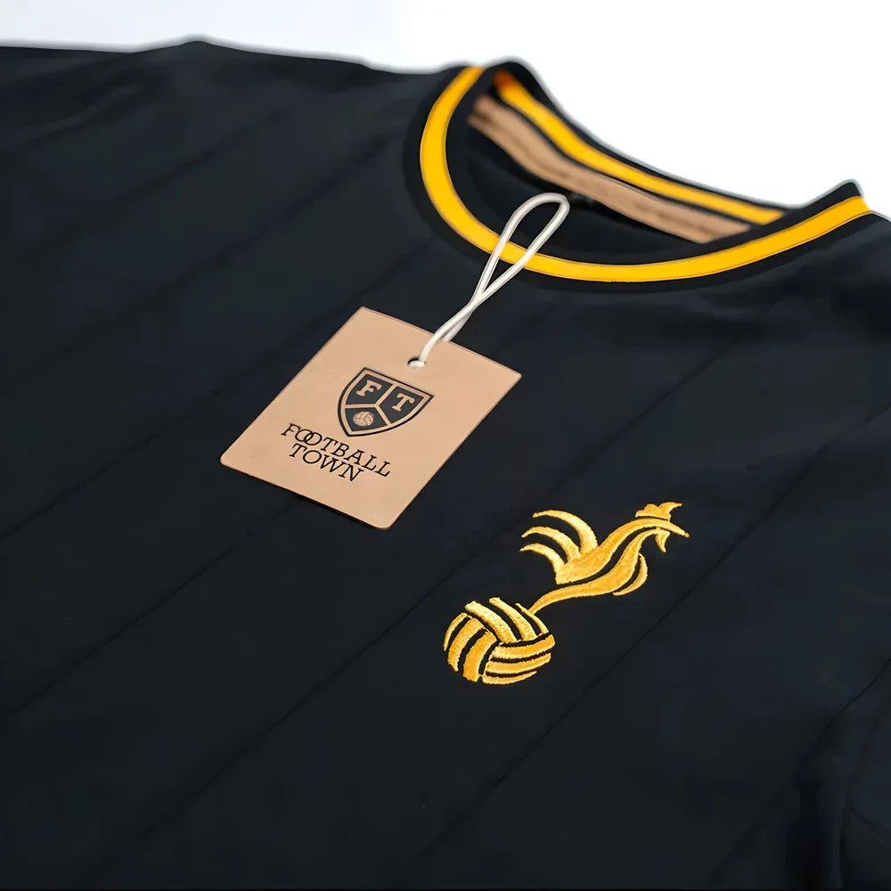 France Cockerel Retro Football Shirt Black_1