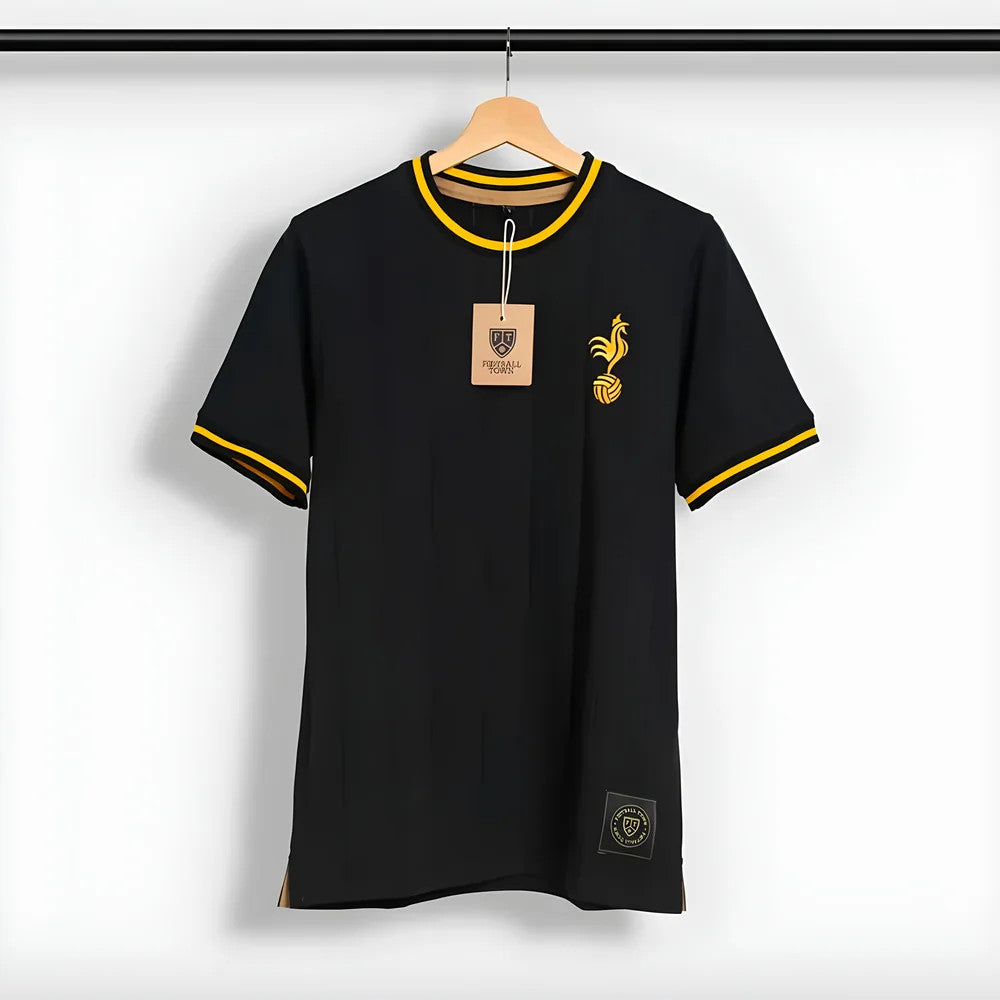 France Cockerel Retro Football Shirt Black_0