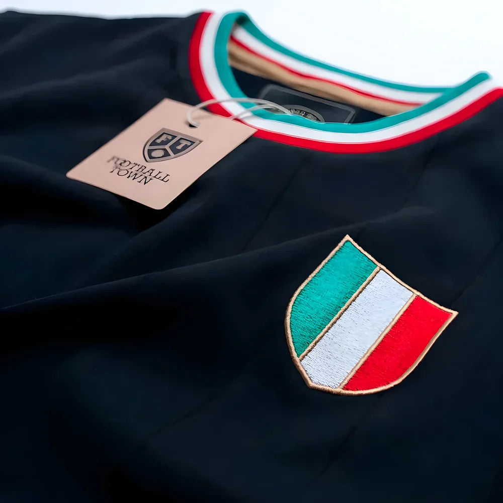 Italy Gli Azzurri Retro Football Shirt (Black)_1