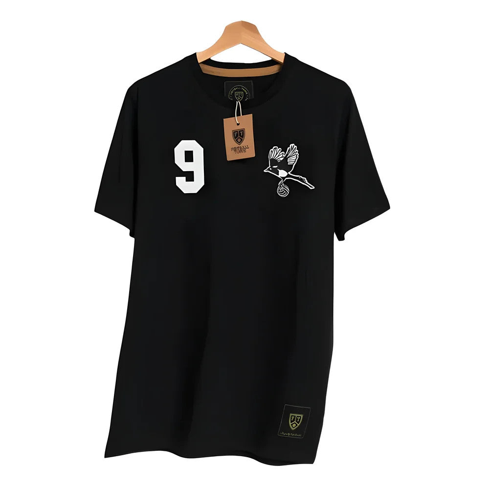 Newcastle Shearer The Magpie 9 Retro Shirt (Black)_0