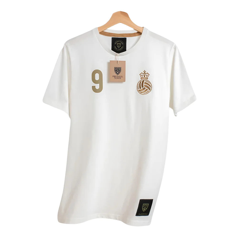 Madrid La Corona 9 Home Retro Football Shirt_0