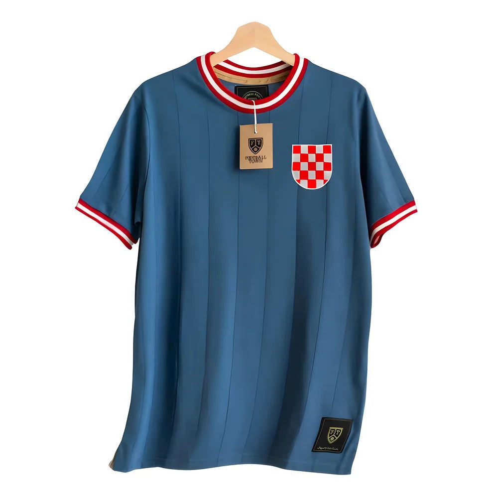 Croatia Kockasti Away Retro Football Shirt_0