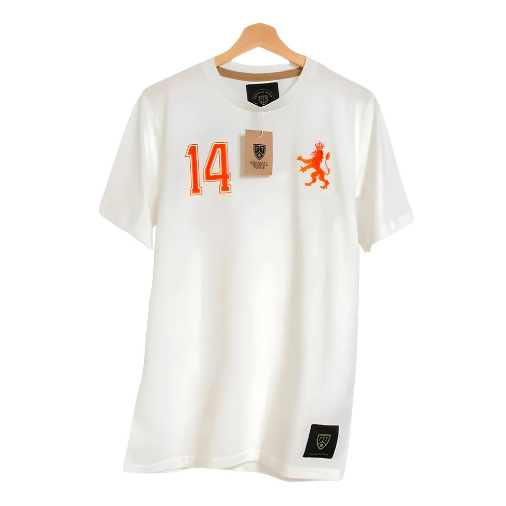 Holland De Leeuw 14 White Retro Shirt_0