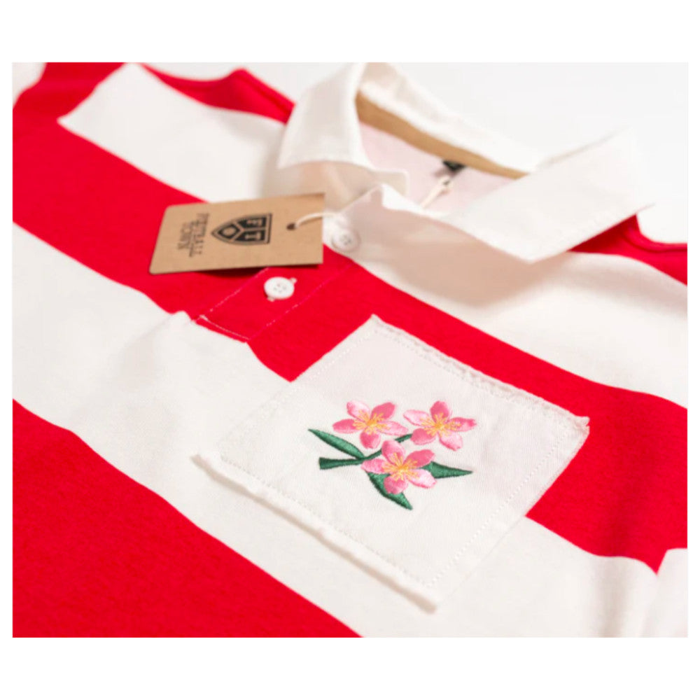 Japan Cherry Blossom Retro LS Rugby Jersey_1