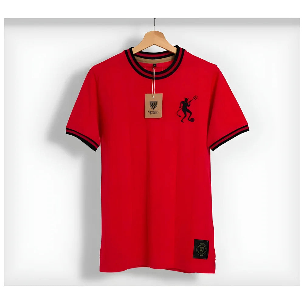 Manchester The Devil Home Retro Football Shirt_0