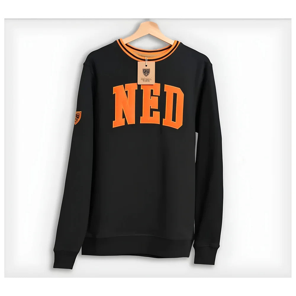 Netherlands Retro Football Sweatshirt (Black)_0