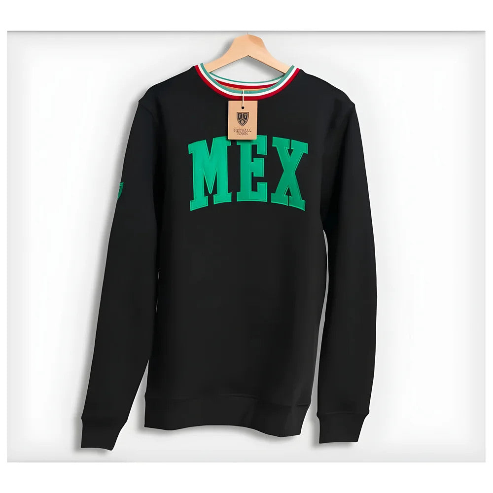 Mexico Retro Football Sweatshirt (Black)_0