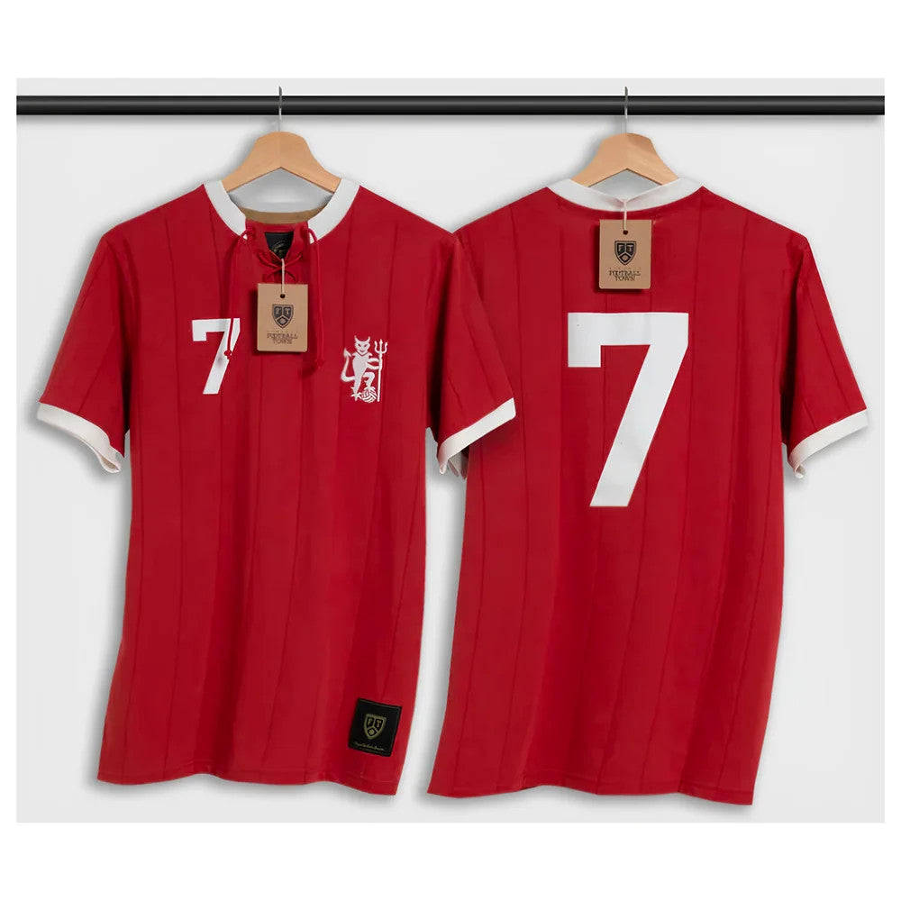 Manchester Ronaldo Retro Shirt with Laces The Devil_0