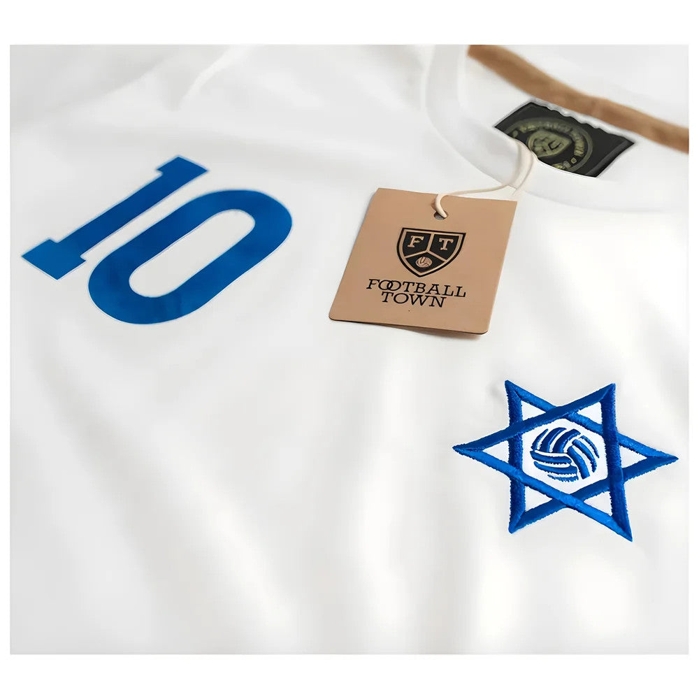 Israel Magen David 10 Retro Football Tee (White)_1