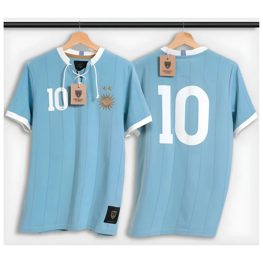 Uruguay Forlan Retro Shirt with Laces La Celeste_0