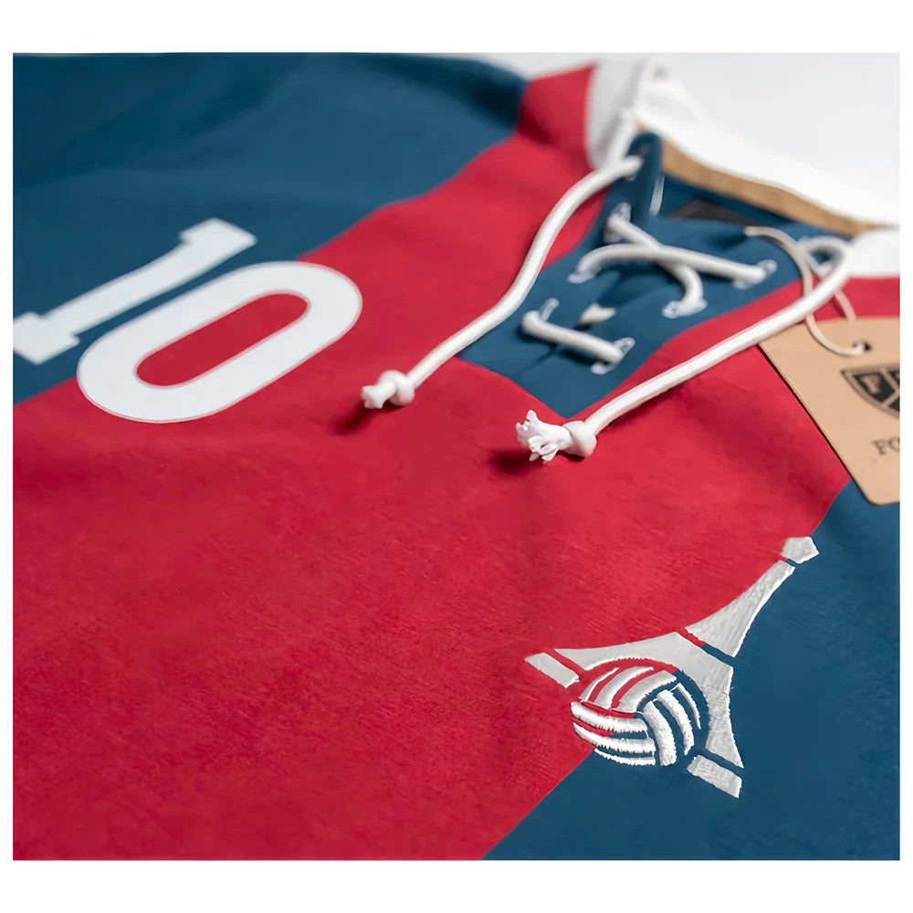 Paris Retro Football Shirt with Laces La Tour_1
