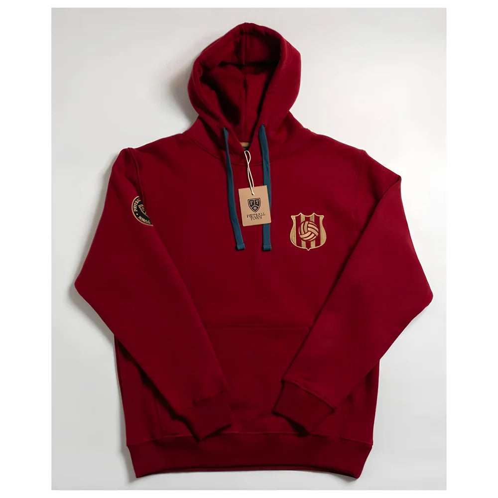 Barcelona Retro Football Hoodie (Red)_0