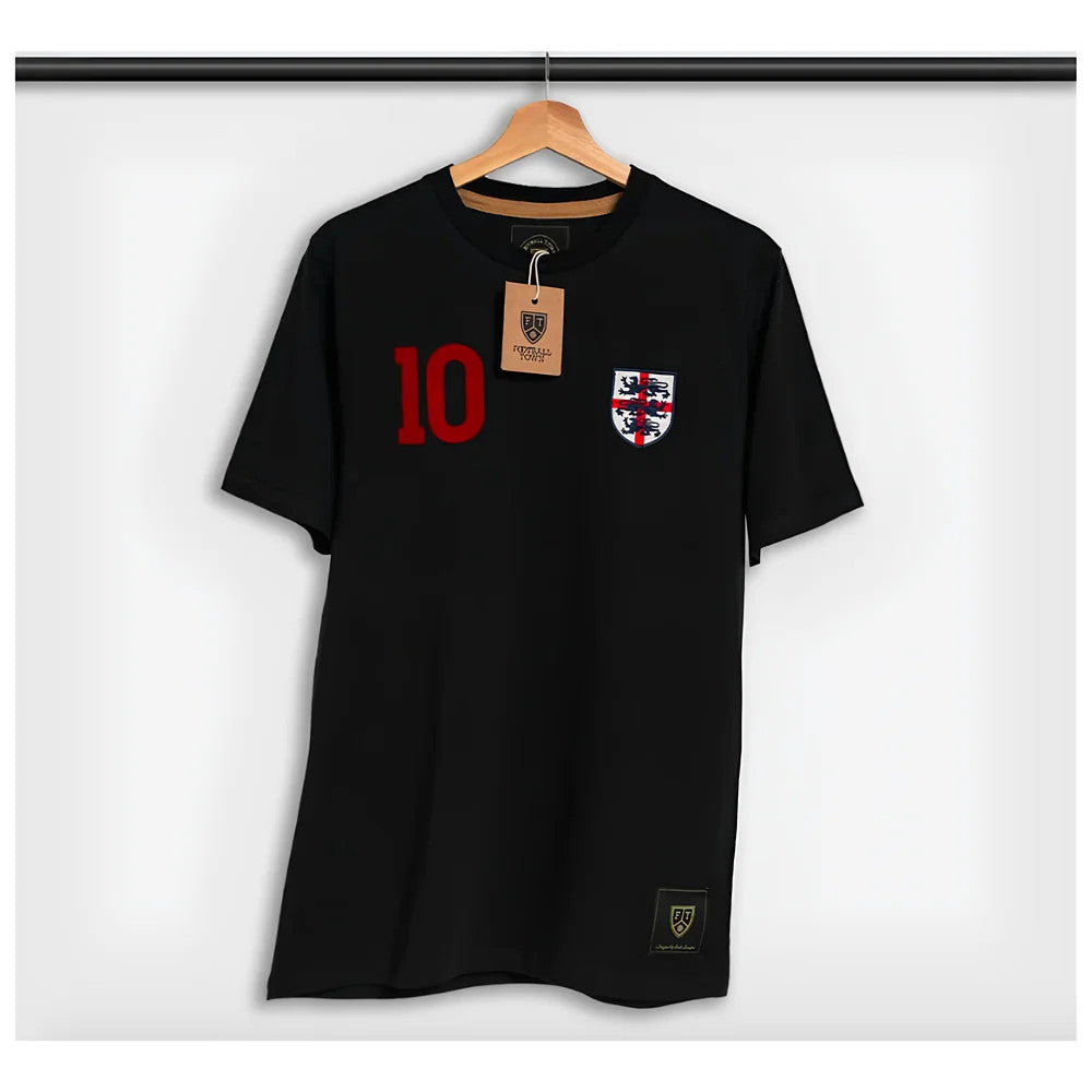 England The Lions Cross 10 Black Retro Shirt_0