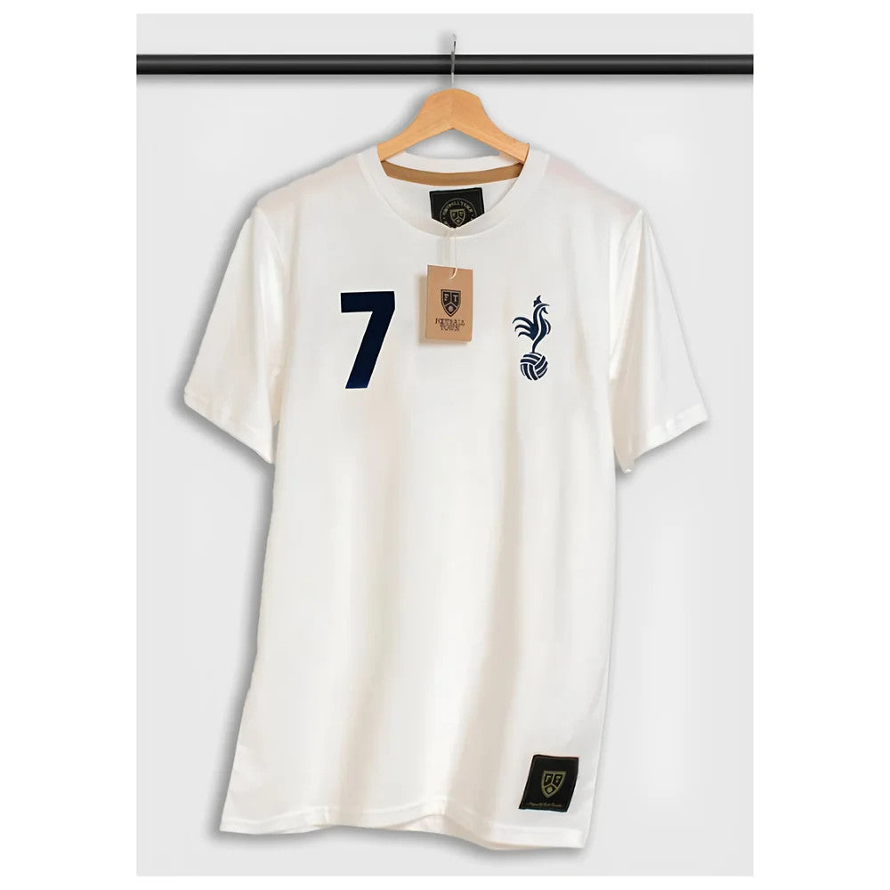 The Cockerel 7 White Home Retro Football T-Shirt_0