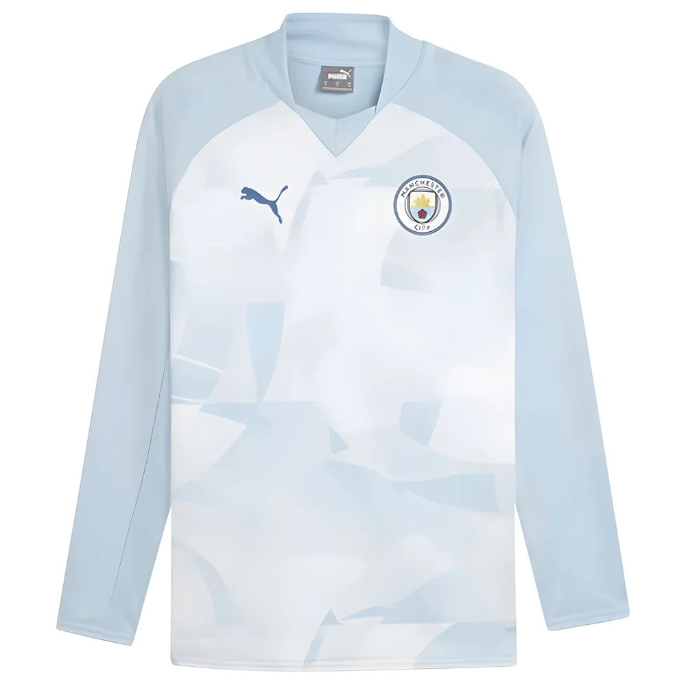 2023-2024 Man City Prematch LS Sweat Top (Silver Sky)_0