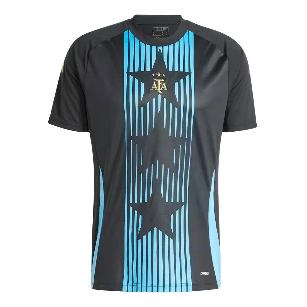 2024-2025 Argentina Pre-Match Shirt (Black) (DI MARIA 11)_3