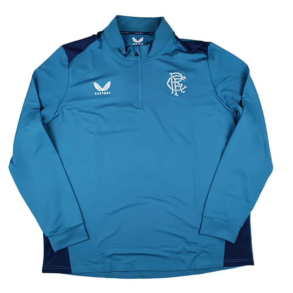 2023-2024 Rangers Blue Training 1/4 Zip Midlayer (Unsponsored)_0