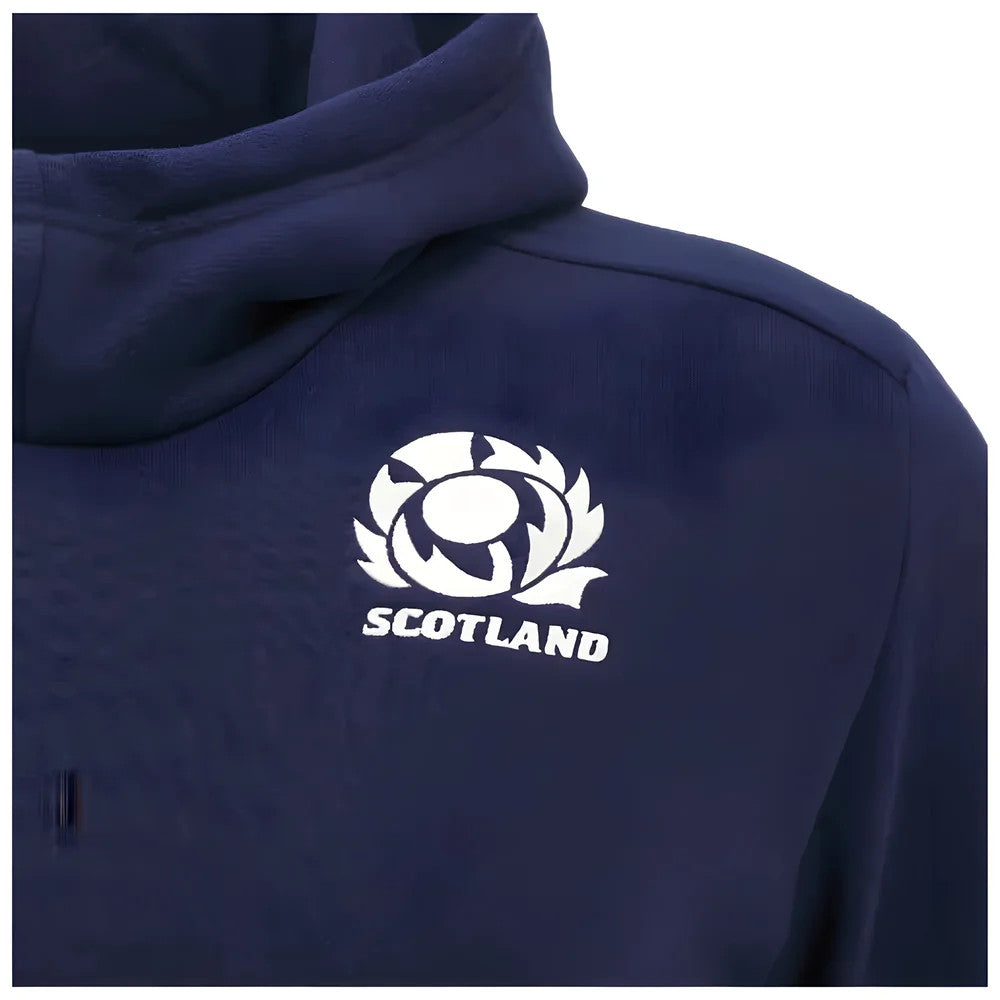 2024-2025 Scotland Rugby Travel Hooded Sweatshirt (Navy) - Kids_1