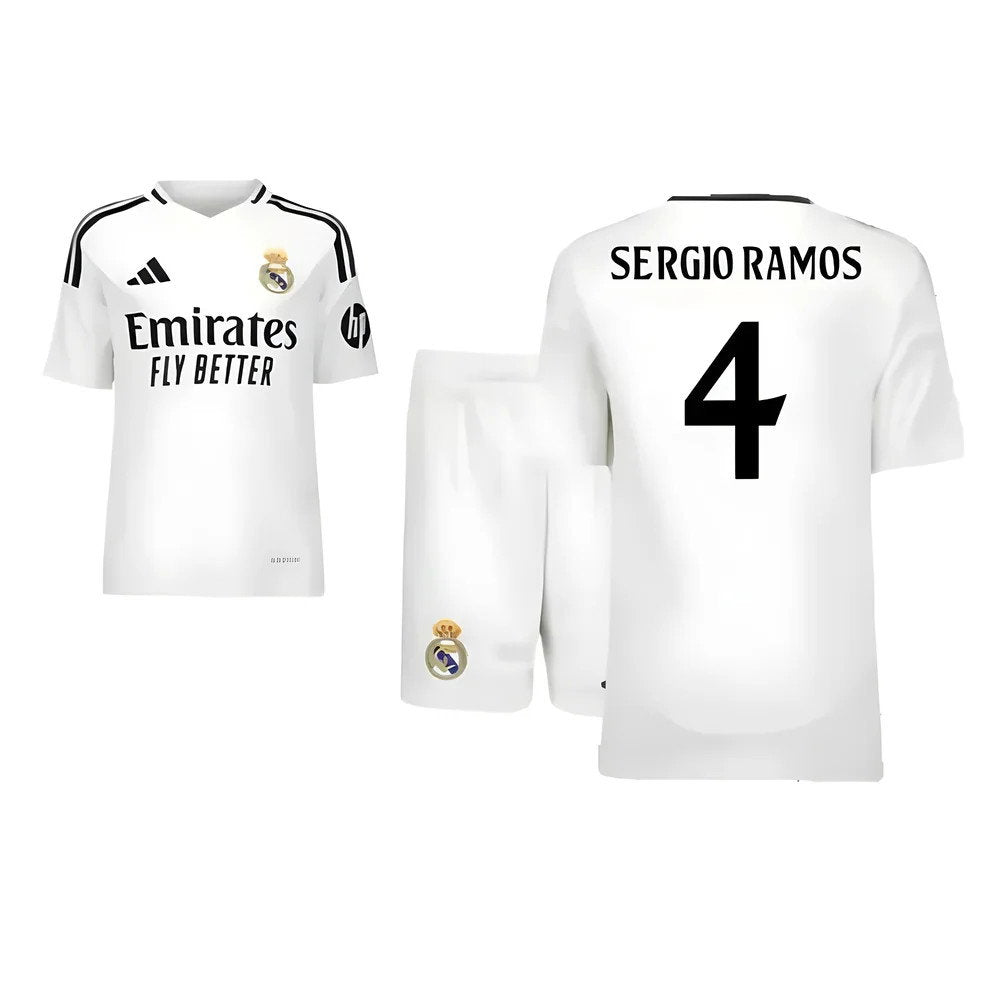 2024-2025 Real Madrid Home Youth Kit (Sergio Ramos 4)_0