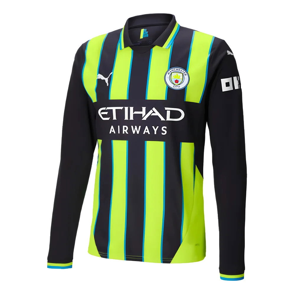 2024-2025 Man City Away Long Sleeve Shirt (Nico 14)_0