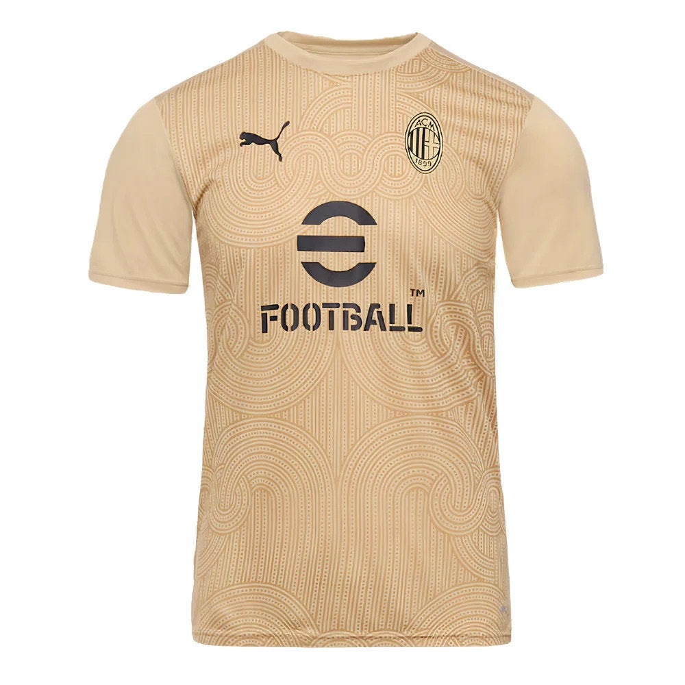 2024-2025 AC Milan Pre-Match Shirt (Putty) (Gimenez 7)_3
