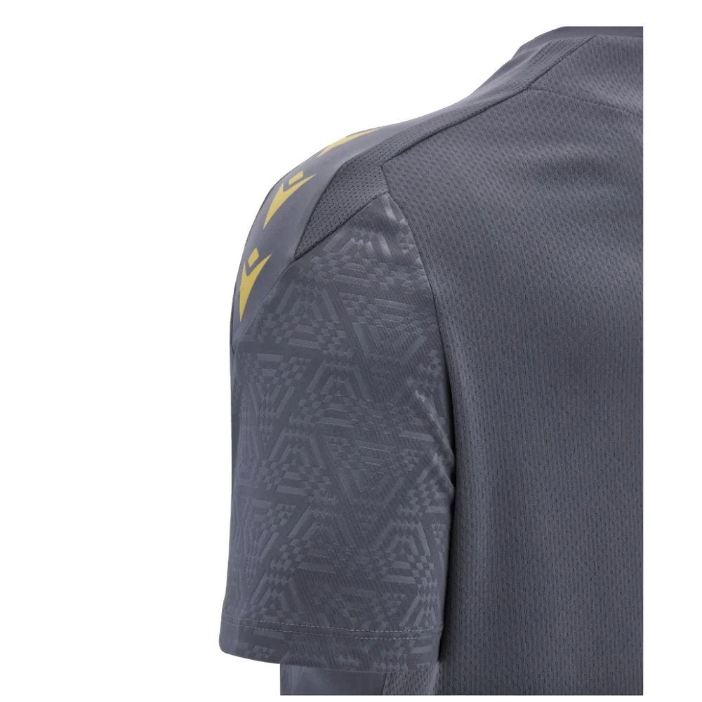 2024-2025 Wales WRU Rugby Training Poly Shirt (Anthracite) - Kids (Halfpenny 15)_6