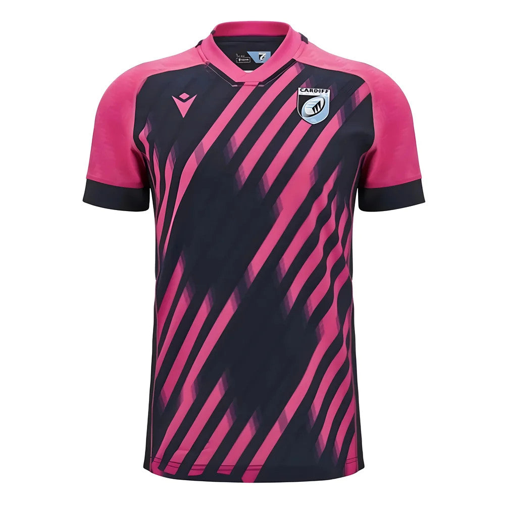 2024-2025 Cardiff Blues Rugby Training Jersey (Pink-Navy)_0