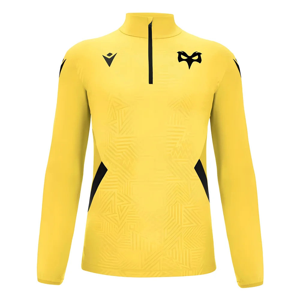 2024-2025 Ospreys Rugby 1/4 Zip Training Top (Yellow)_0