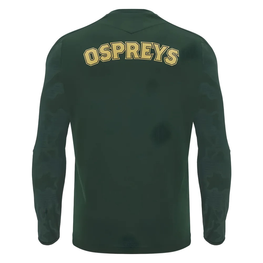 2024-2025 Ospreys Rugby LS Poly Training Shirt (Green)_2