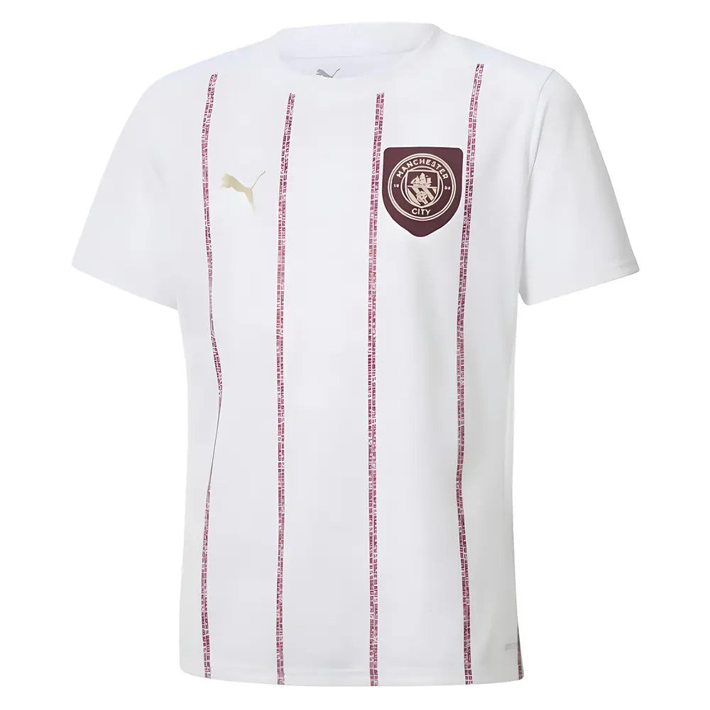 2024-2025 Man City Prematch SS Jersey (White) - Kids_0