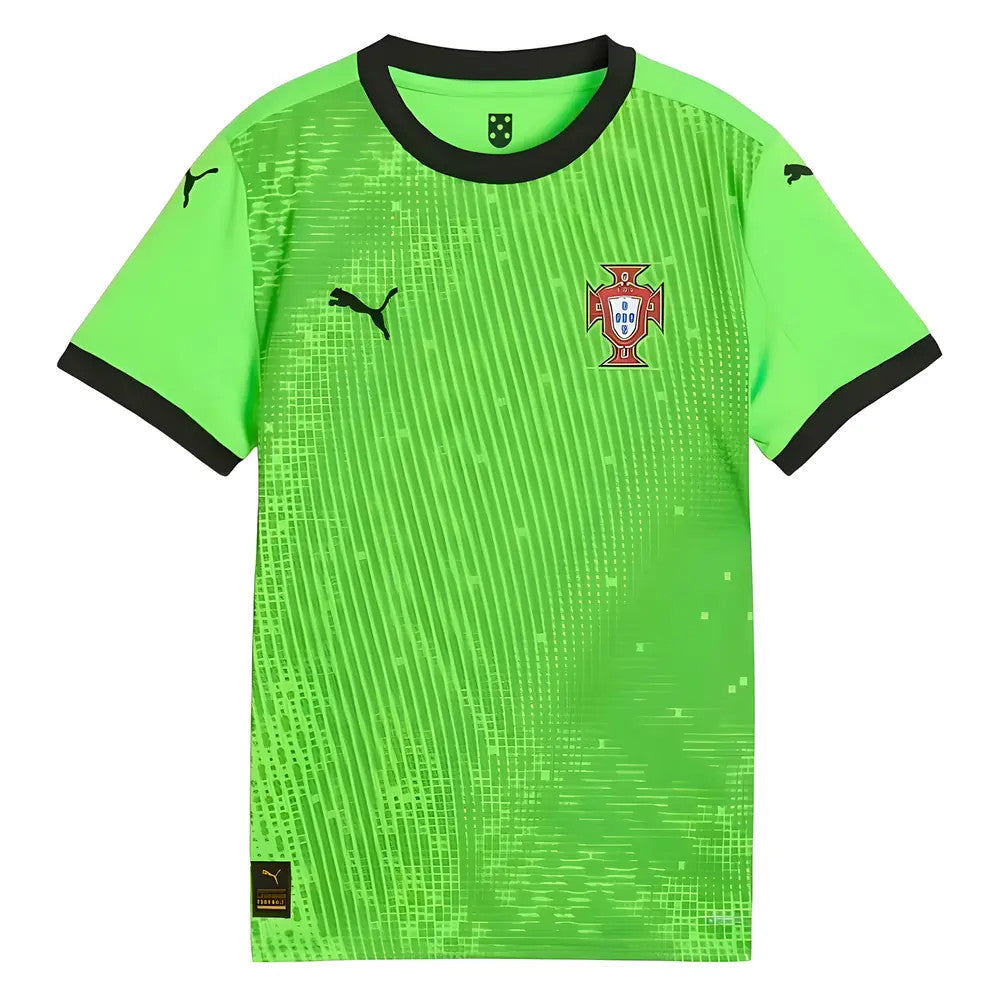 2025-2026 Portugal Home Goalkeeper Shirt (Green) - Kids_0
