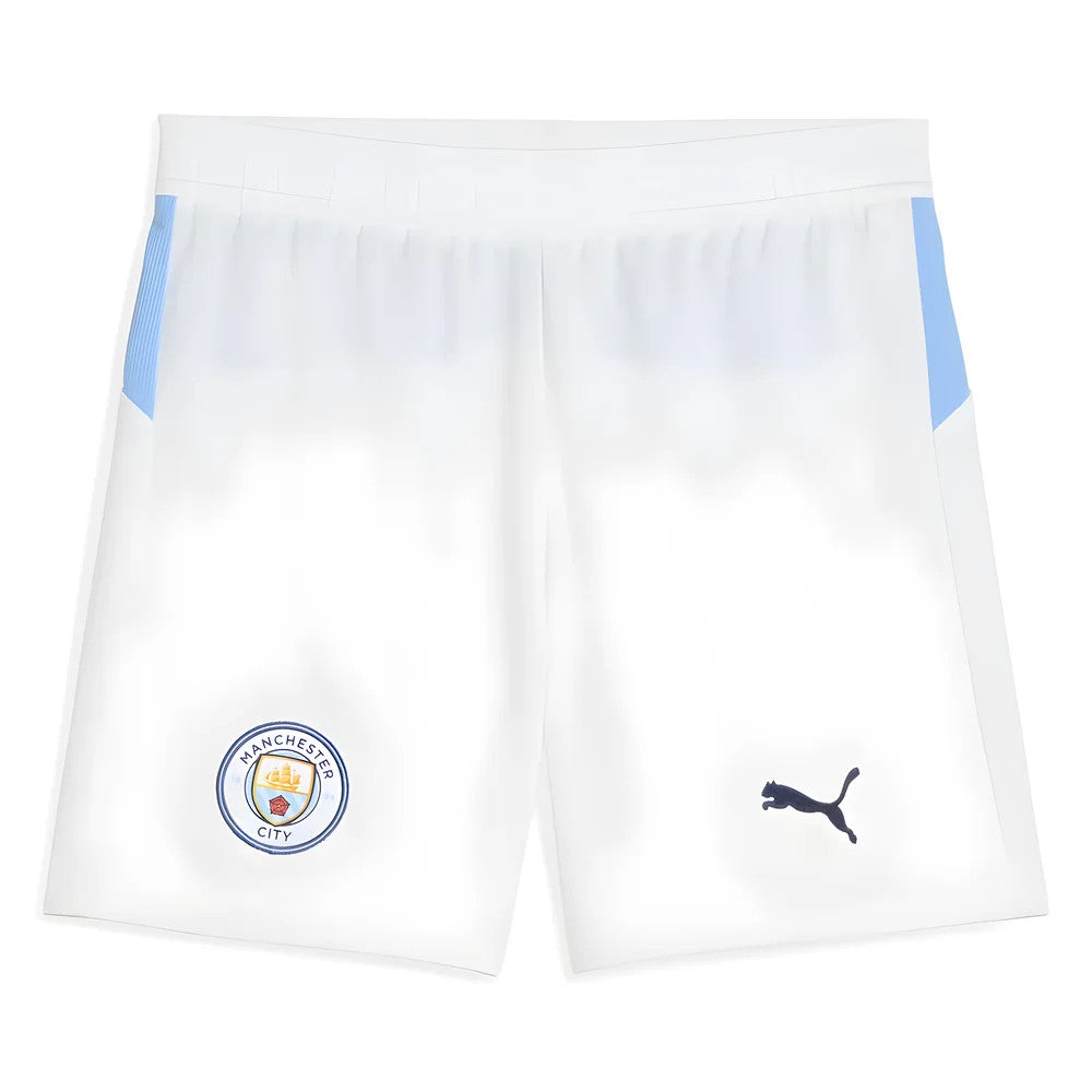 2025-2026 Man City Home Shorts (White) - Kids_0