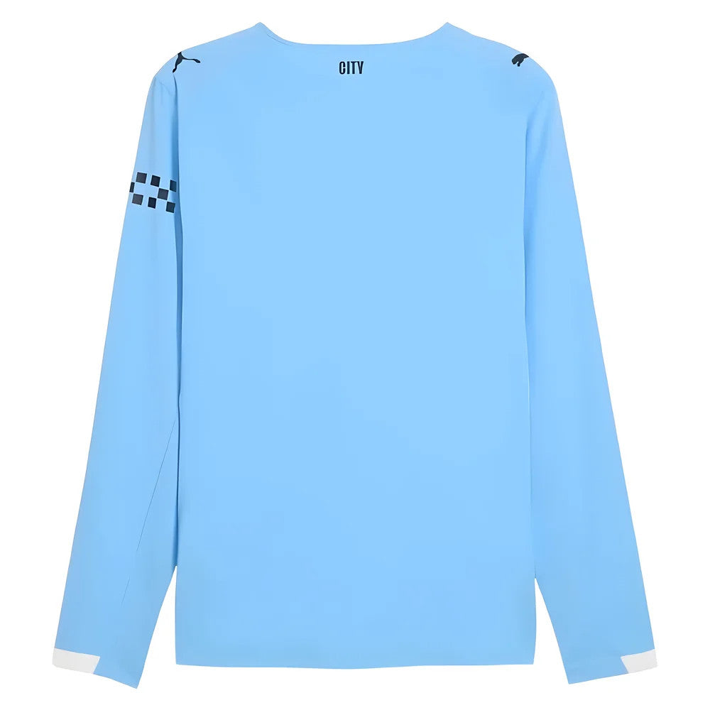 2025-2026 Man City Authentic Long Sleeve Home Shirt (Vitor Reis 22)_1