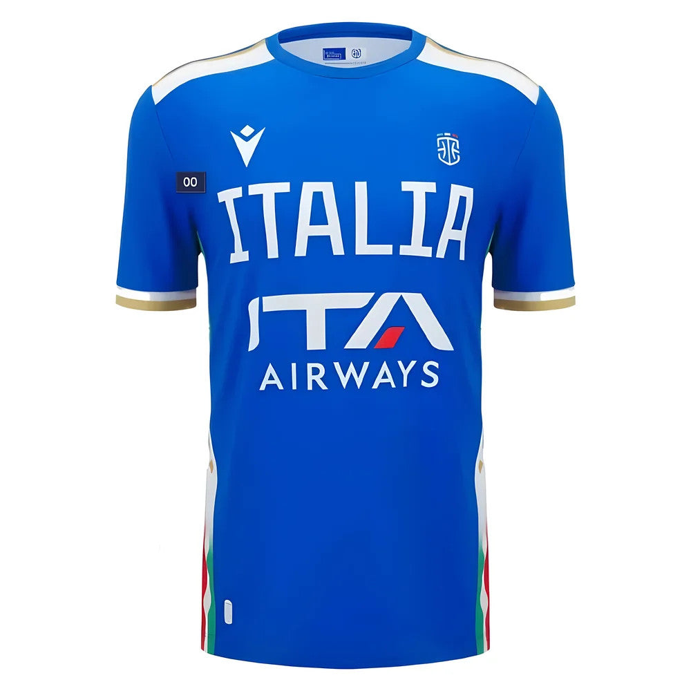 2025-2026 Italy FIP Basketball Training Shirt (Blue)_0
