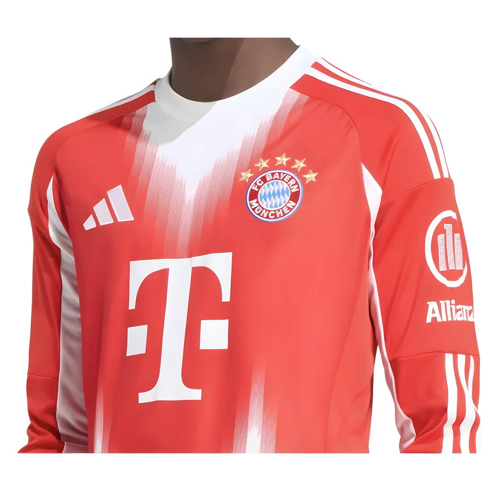 2025-2026 Bayern Munich Long Sleeve Home Shirt (Muller 25)_3