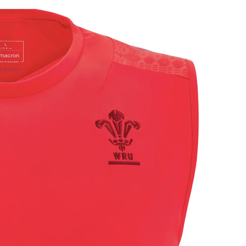 2025-2026 Wales Rugby Training Sleeveless Shirt (Red)_1