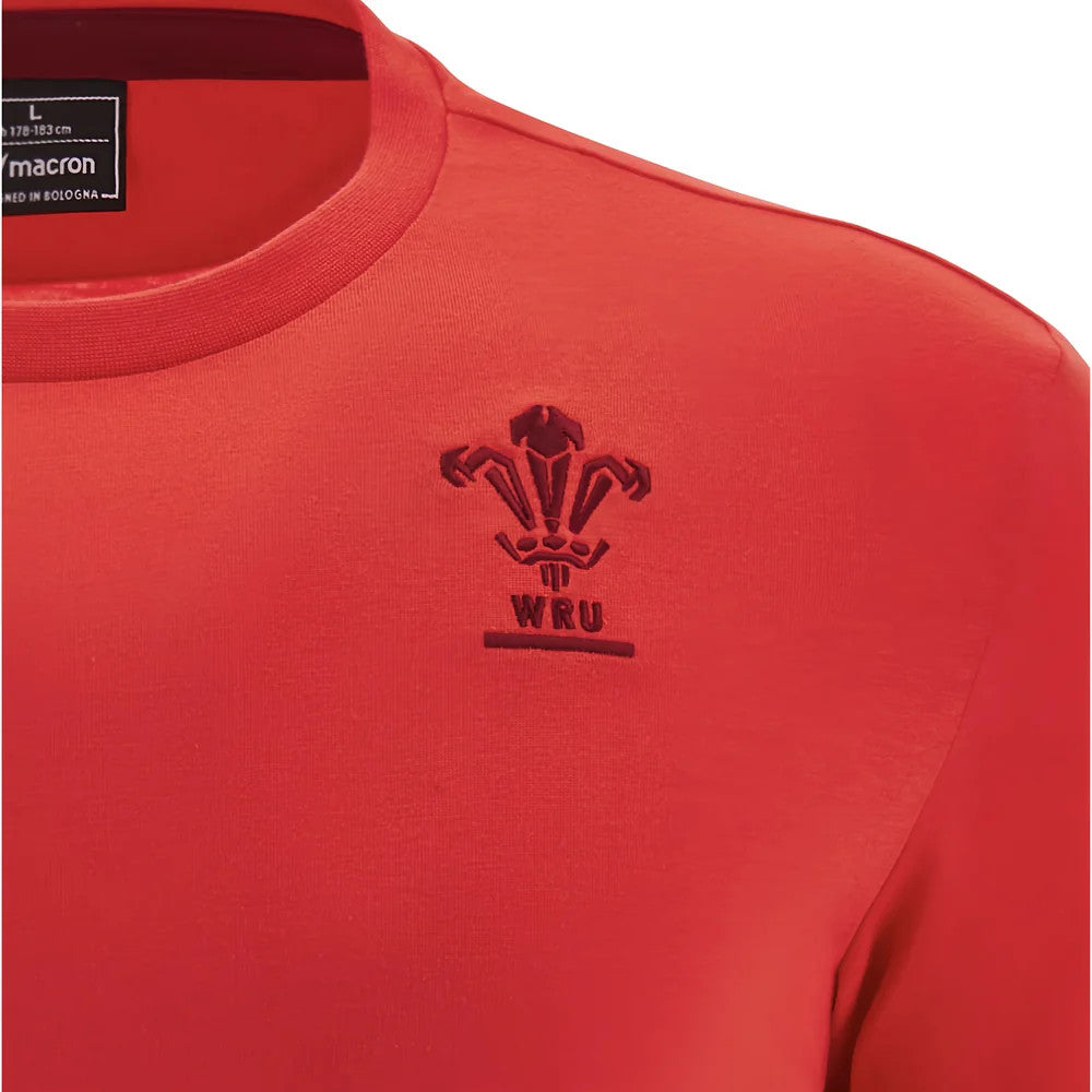 2025-2026 Wales WRU Rugby Travel Cotton Tee (Red)_1
