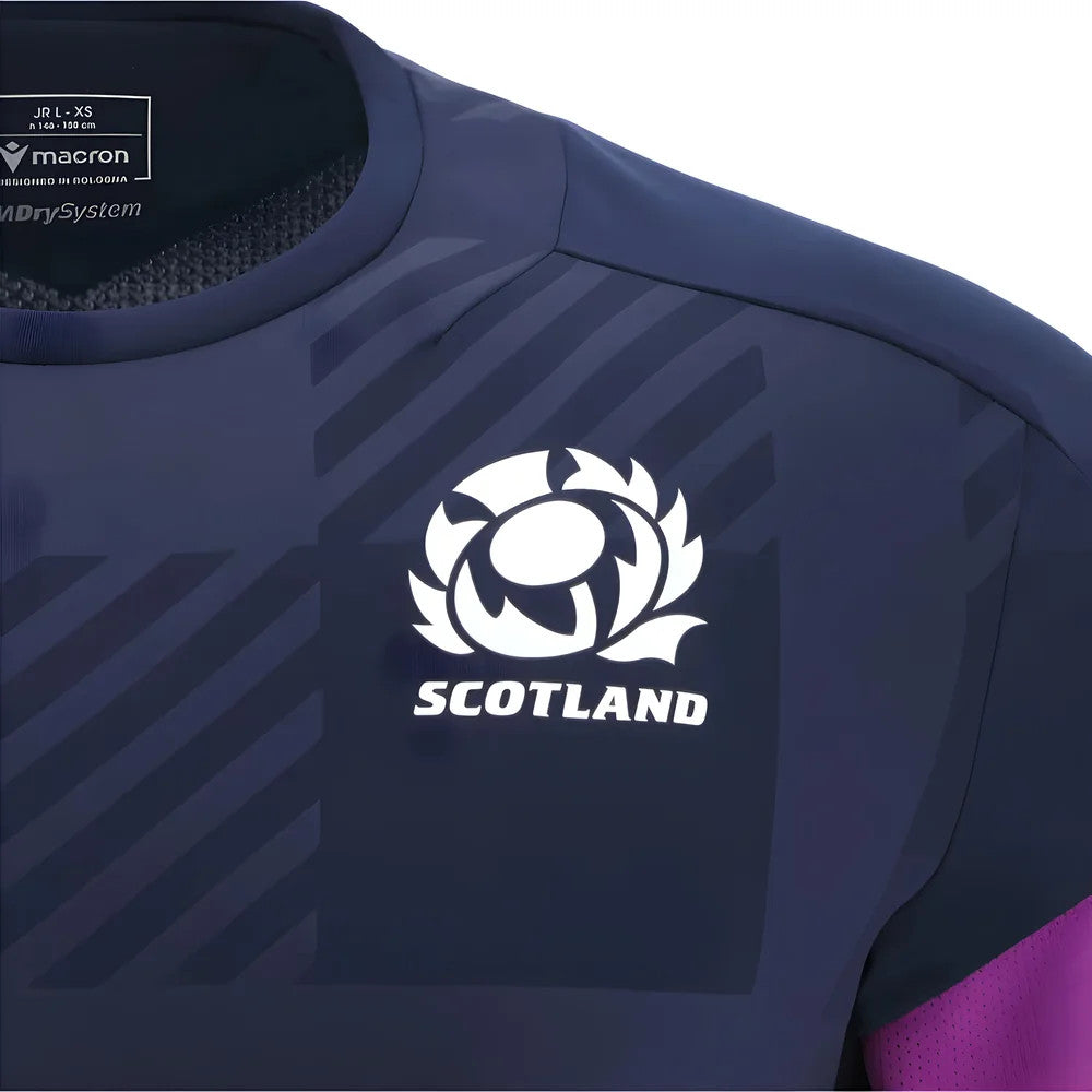 2025-2026 Scotland Rugby Training Poly Shirt (Navy) - Kids_1