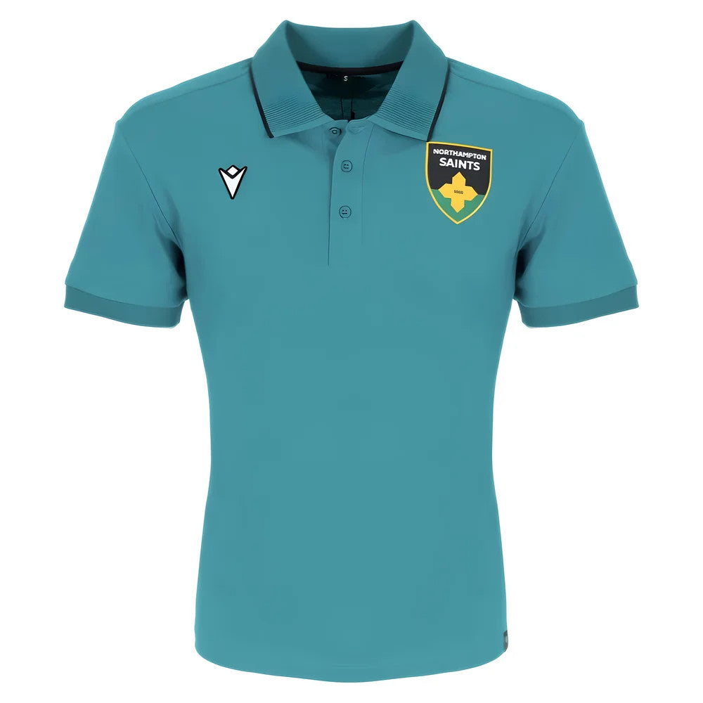 2025-2026 Northampton Saints Cotton Polo Shirt (Green)_0