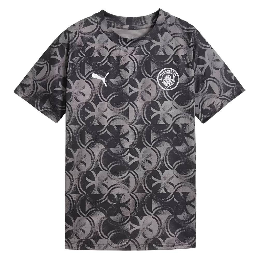 2025-2026 Man City Warm Up Jersey (Black) - Kids (Goater 9)_2