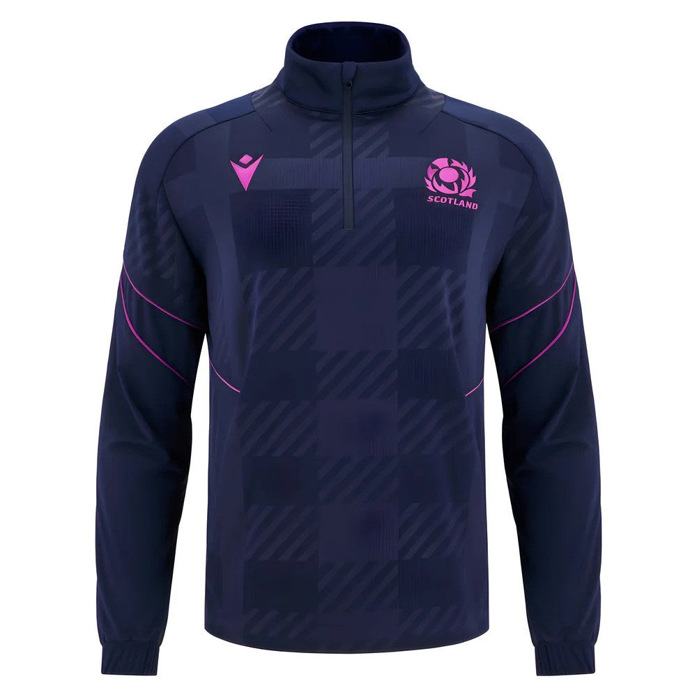 2025-2026 Scotland Rugby Travel Full Zip Hoody (Navy) - Kids_0