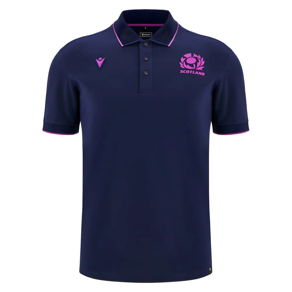 2025-2026 Scotland Rugby Ath Polo Piquet Shirt (Navy)_0