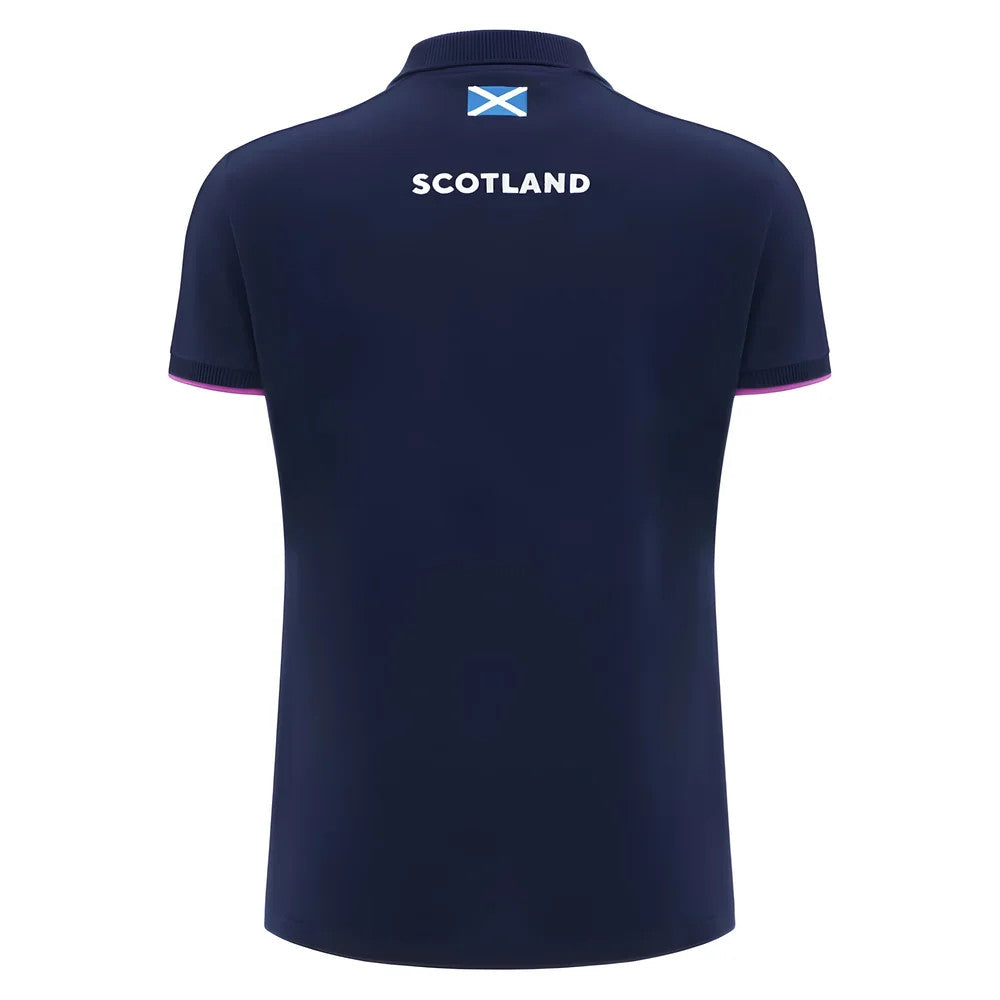 2025-2026 Scotland Rugby Travel Polo Shirt (Navy) - Womens_1