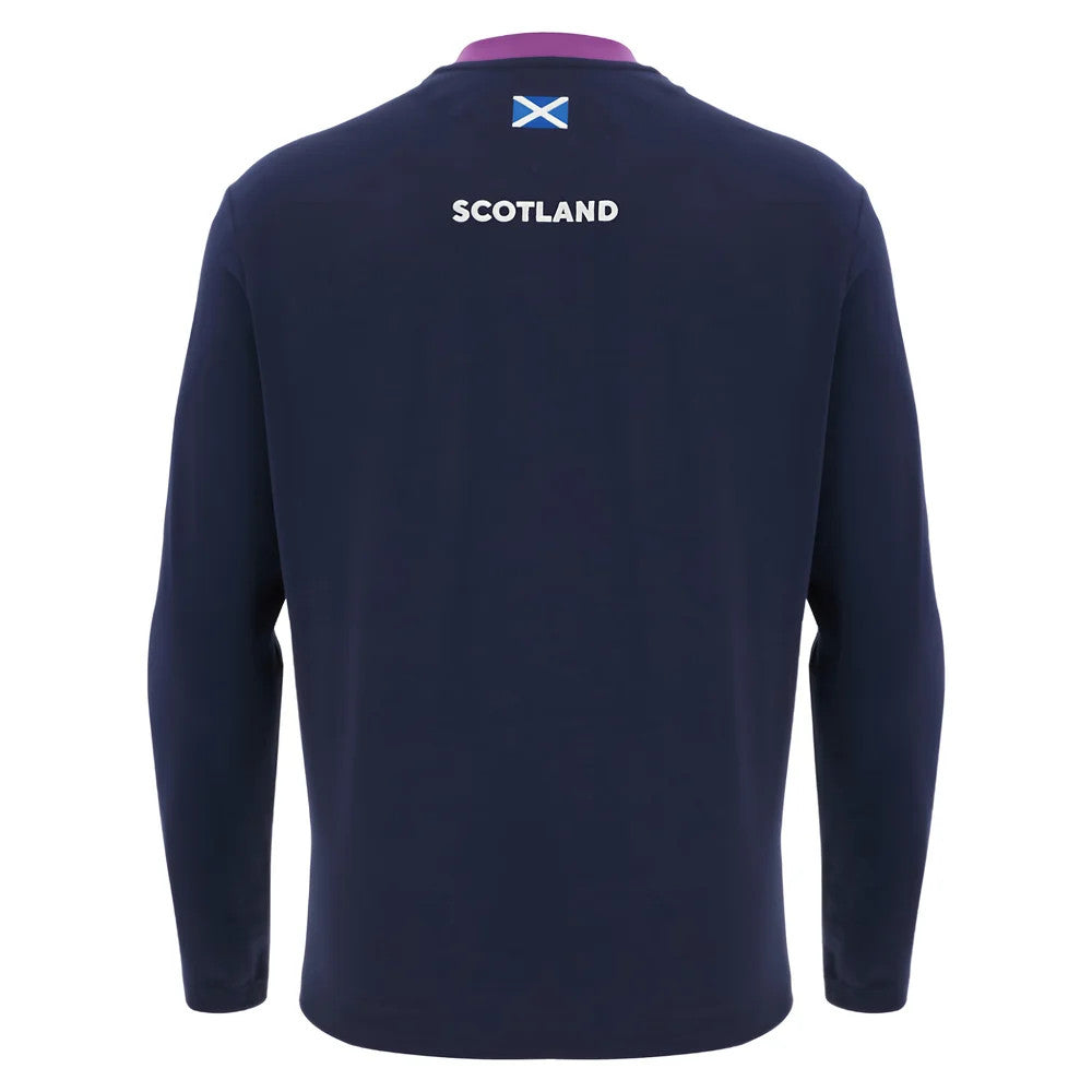 2025-2026 Scotland Rugby Ath Cotton LS Tee (Navy)_2