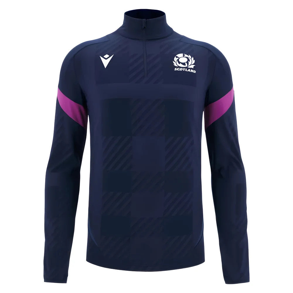 2025-2026 Scotland Rugby 1/4 Zip Training Top (Navy)_0
