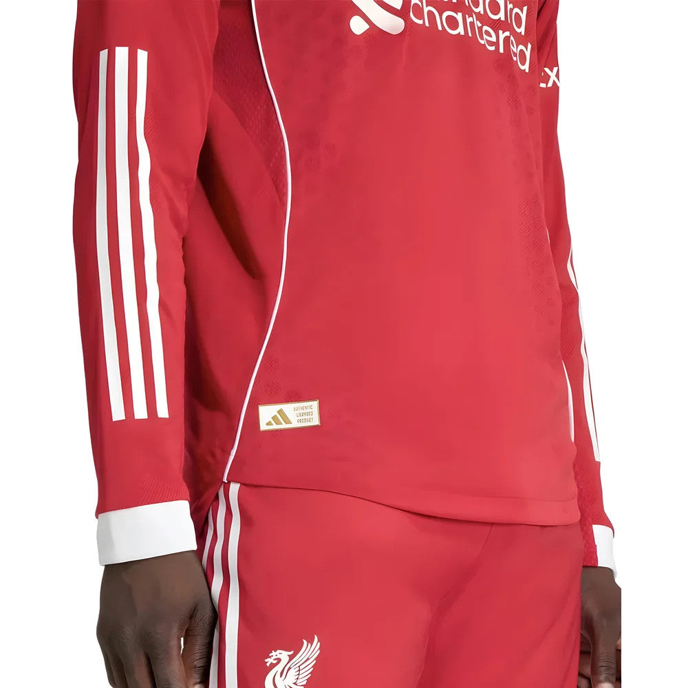2025-2026 Liverpool Authentic Long Sleeve Home Shirt_2