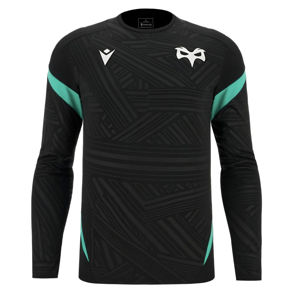 2025-2026 Ospreys Rugby Poly LS Training Tee (Black)_0