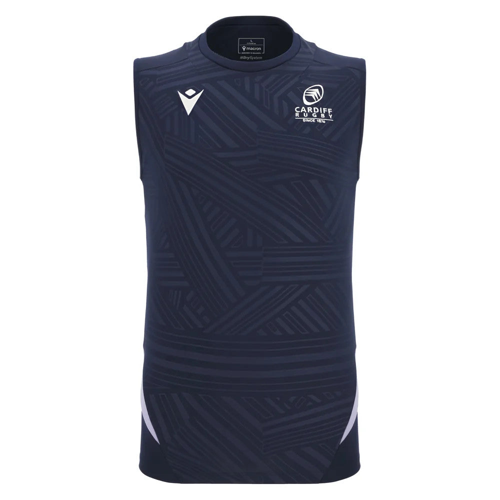 2025-2026 Cardiff Blues Training Poly Sleeveless Shirt (Navy)_0